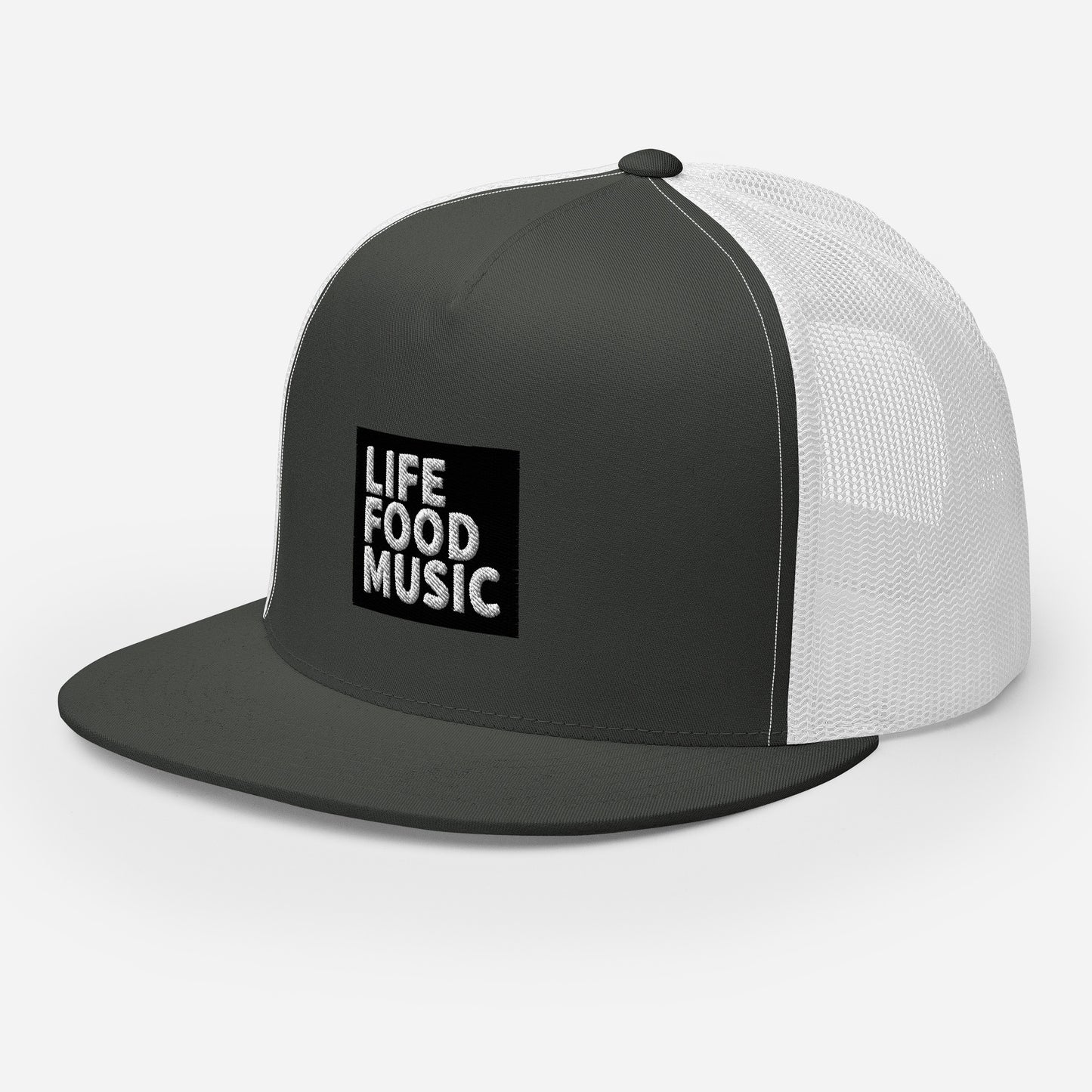 LFM BLACK AND WHITE LOGO TRUCKER