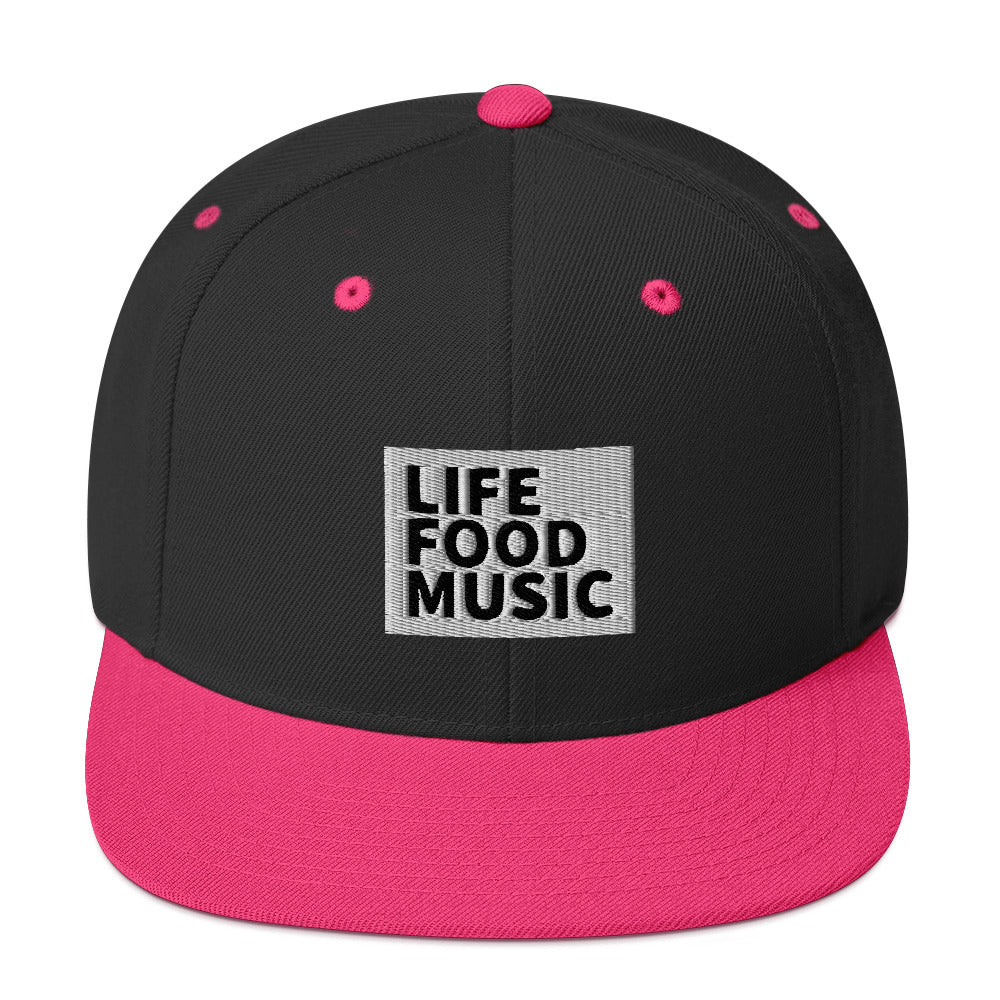 LFM White and Black Logo Snapback