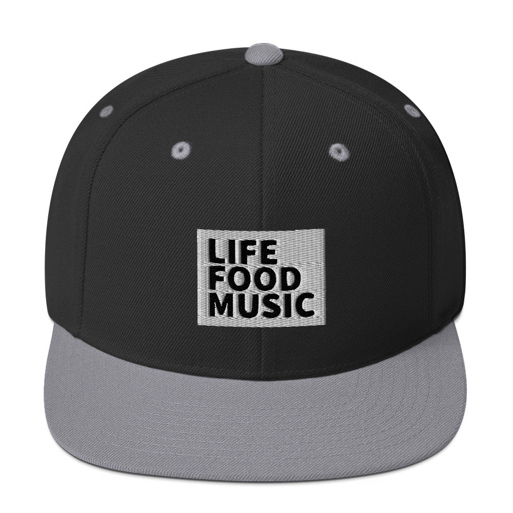 LFM White and Black Logo Snapback