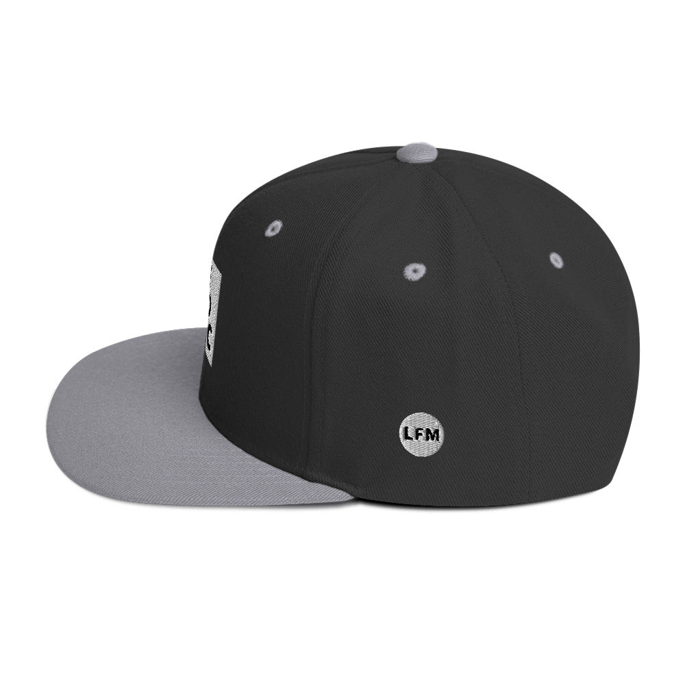 LFM White and Black Logo Snapback