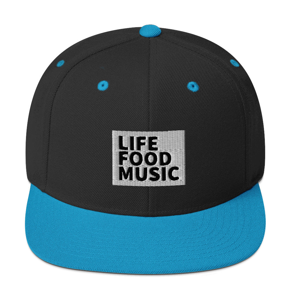 LFM White and Black Logo Snapback