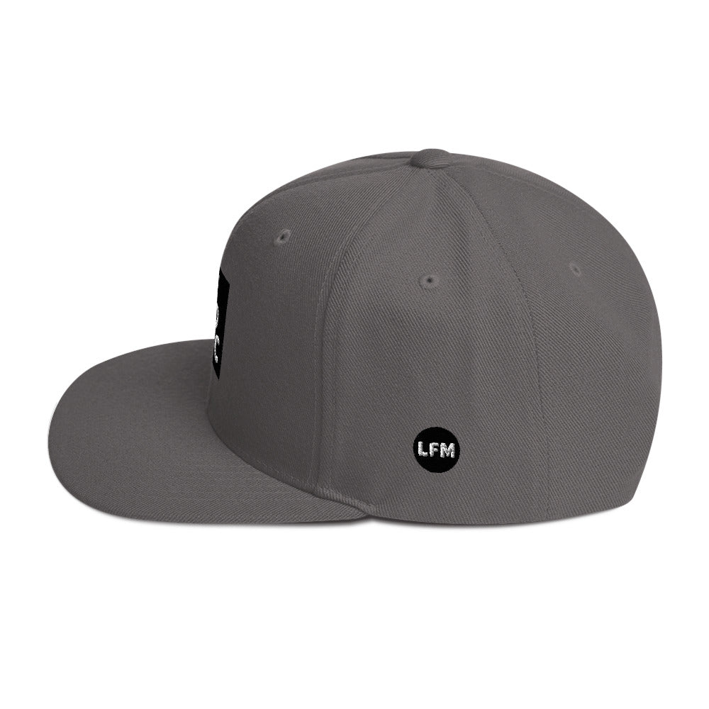 LFM BLACK AND WHITE LOGO SNAPBACK