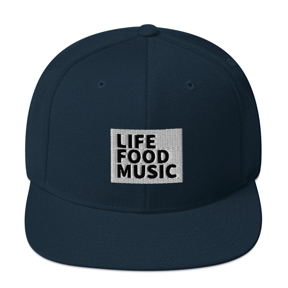 LFM White and Black Logo Snapback