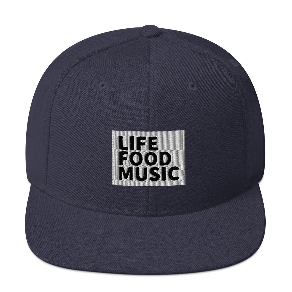 LFM White and Black Logo Snapback