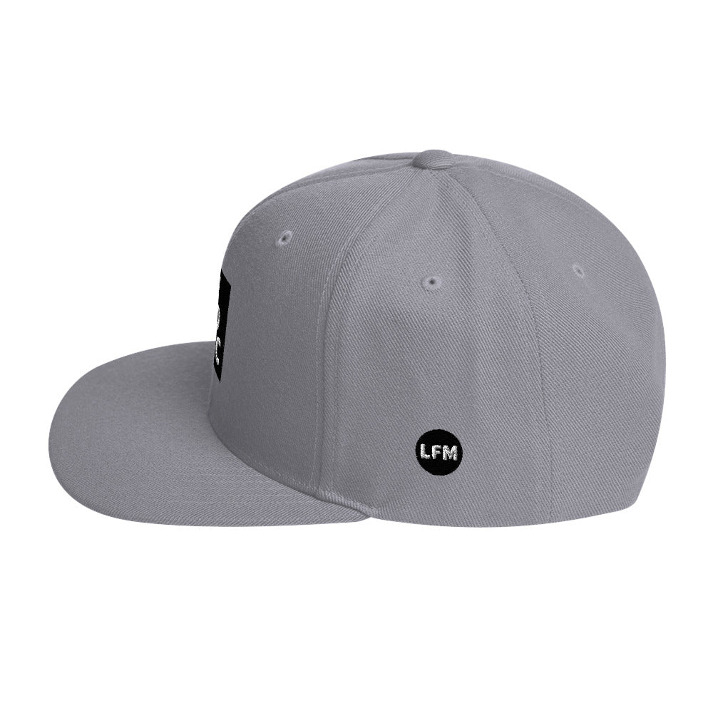 LFM BLACK AND WHITE LOGO SNAPBACK