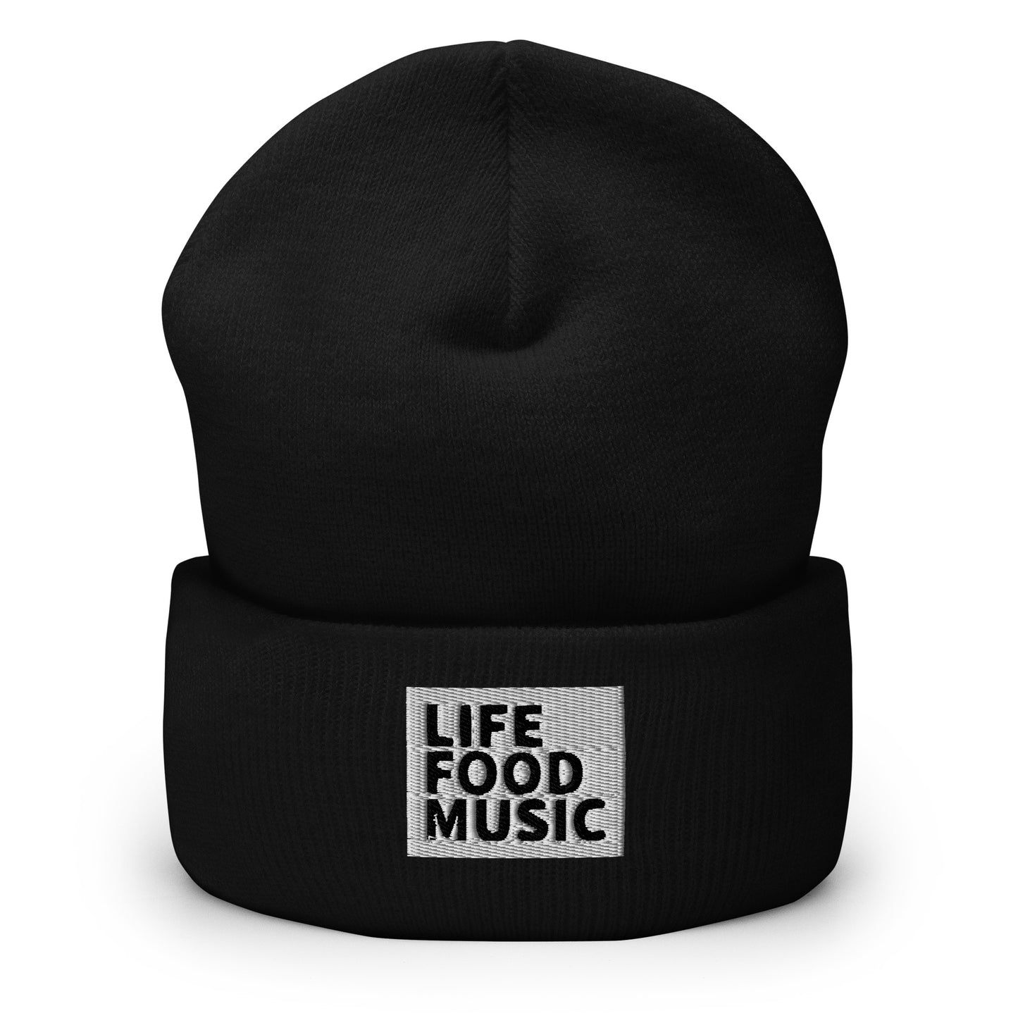 LFM WHITE AND BLACK LOGO BEANIE