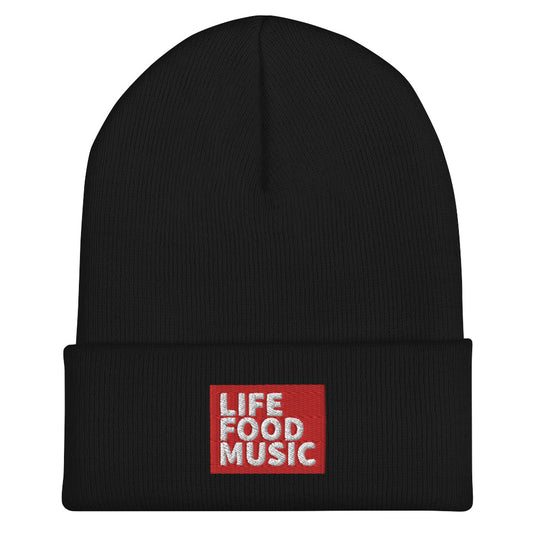 LFM RED AND WHITE LOGO BEANIE