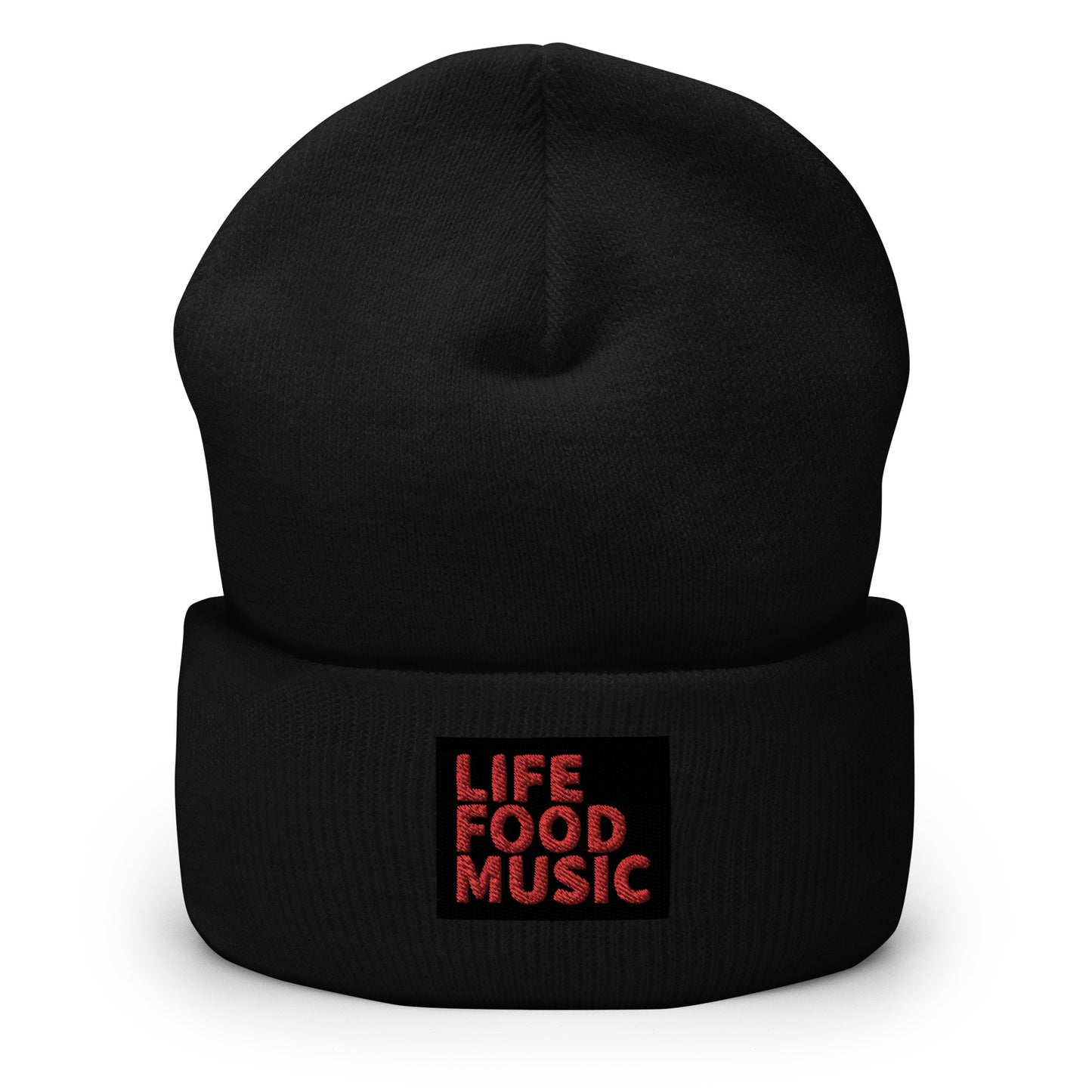 LFM BLACK AND RED LOGO BEANIE