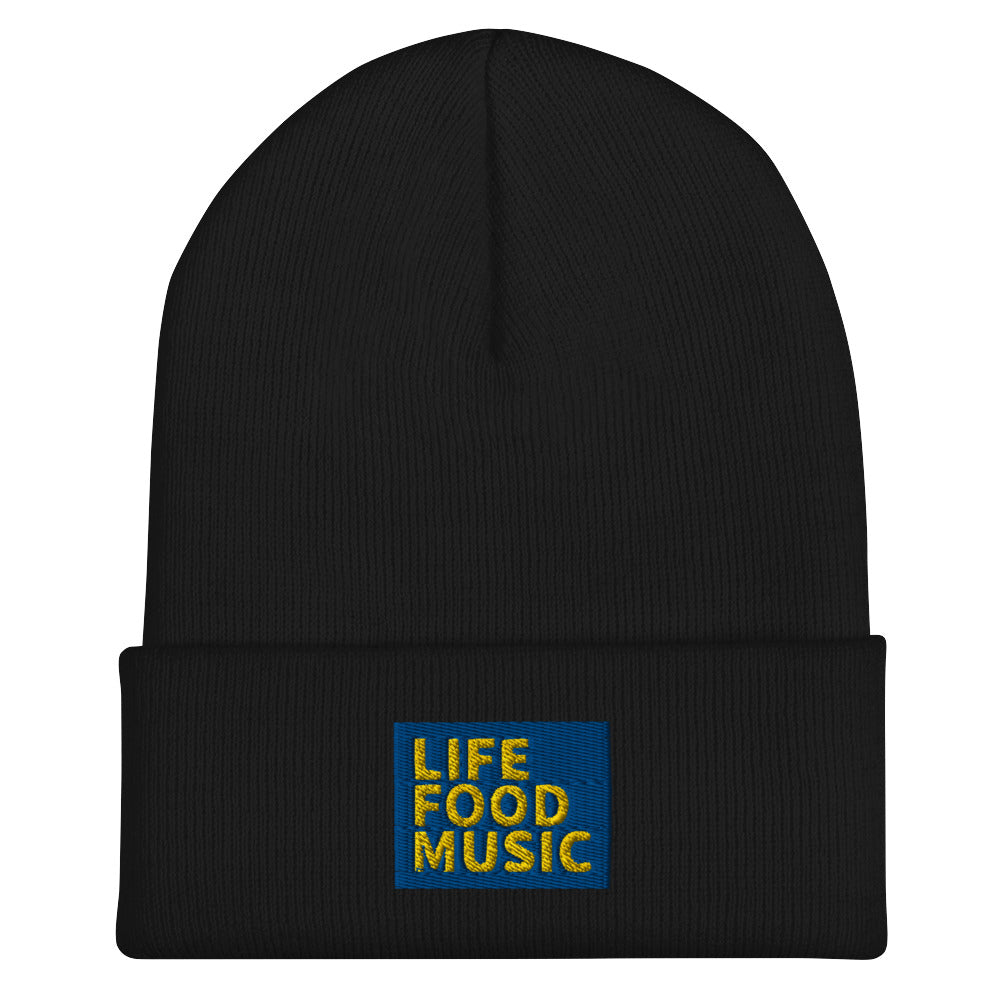 LFM ROYAL AND GOLD LOGO BEANIE