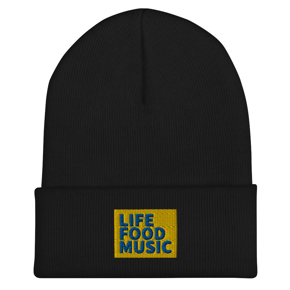 LFM GOLD AND ROYAL LOGO BEANIE