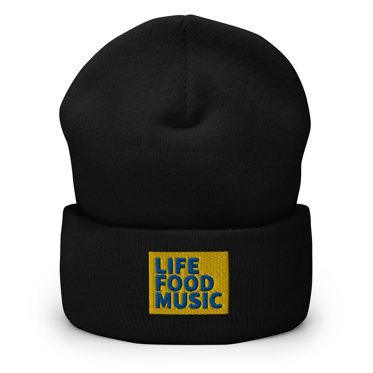 LFM GOLD AND ROYAL LOGO BEANIE