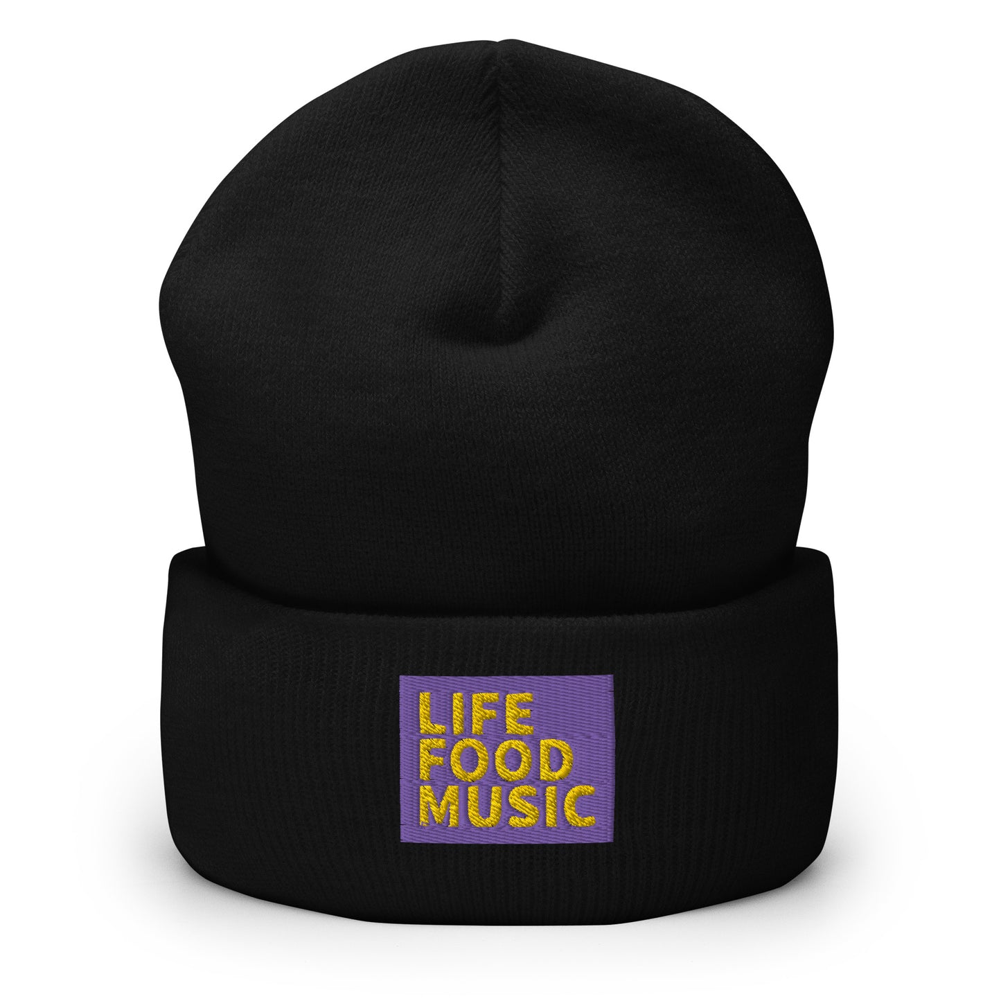 LFM PURPLE AND GOLD LOGO BEANIE