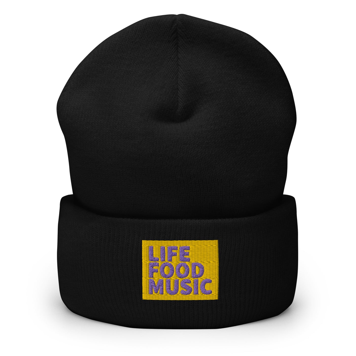 LFM GOLD AND PURPLE LOGO BEANIE