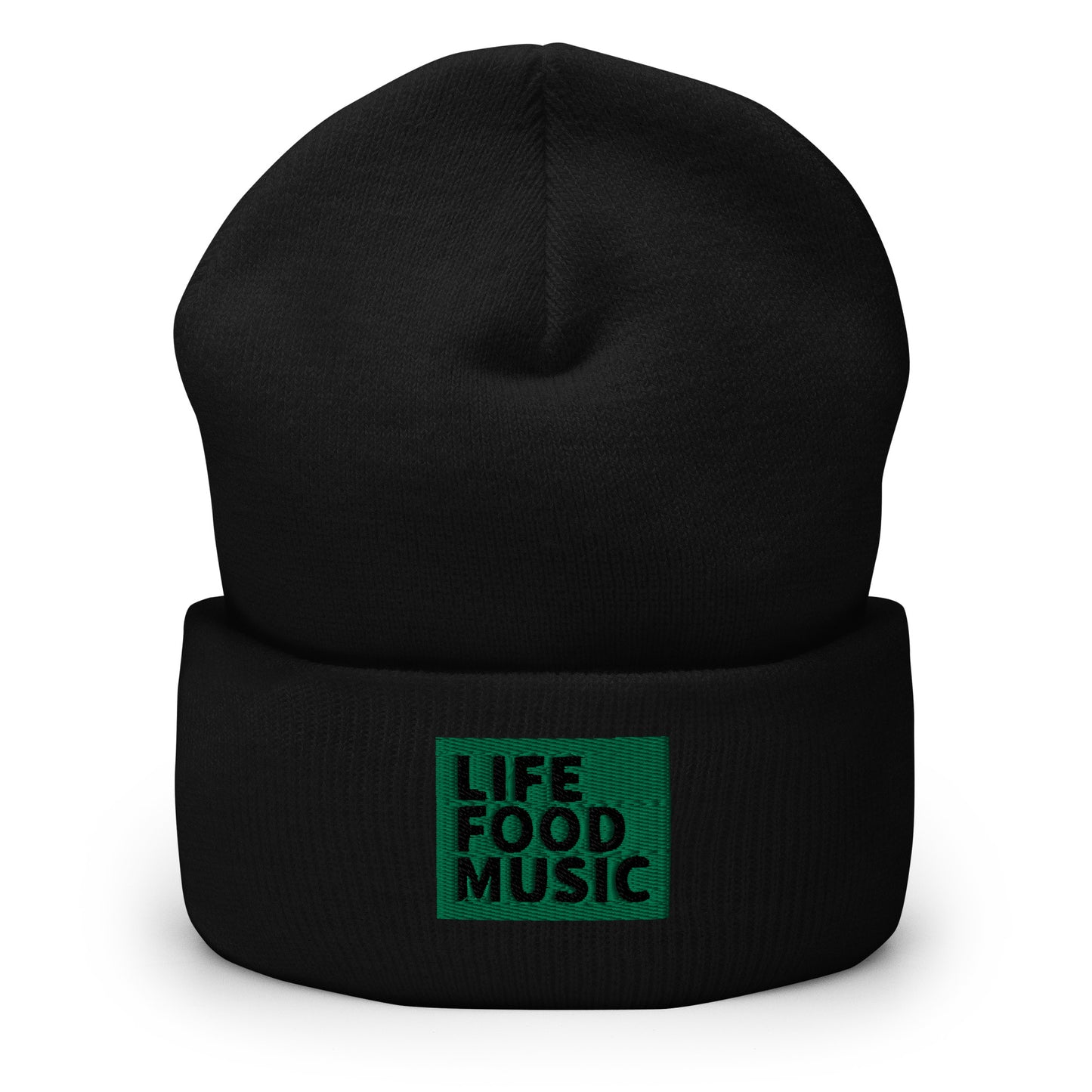 LFM GREEN AND BLACK LOGO BEANIE