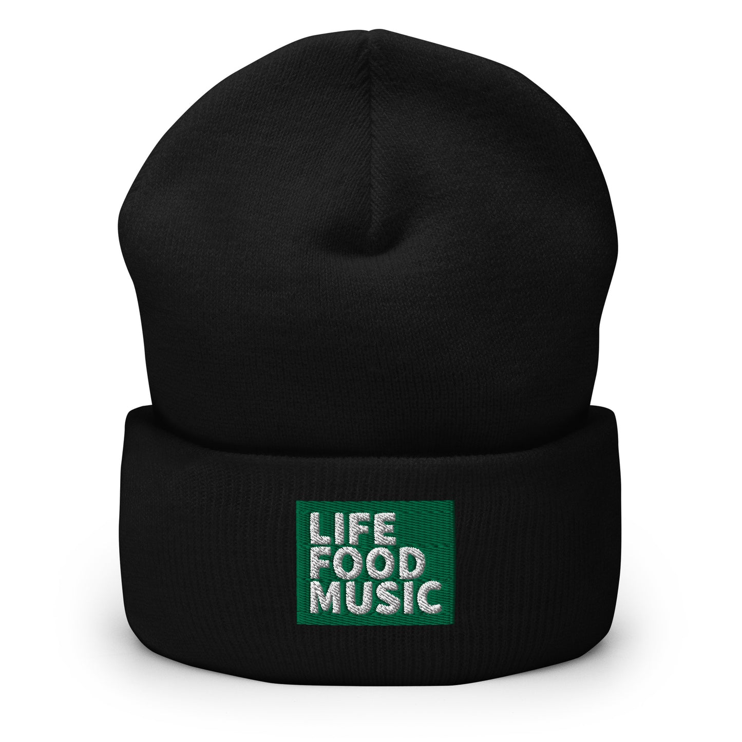 LFM GREEN AND WHITE LOGO BEANIE