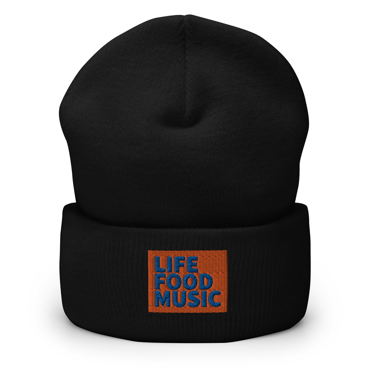 LFM ORANGE AND ROYAL LOGO BEANIE