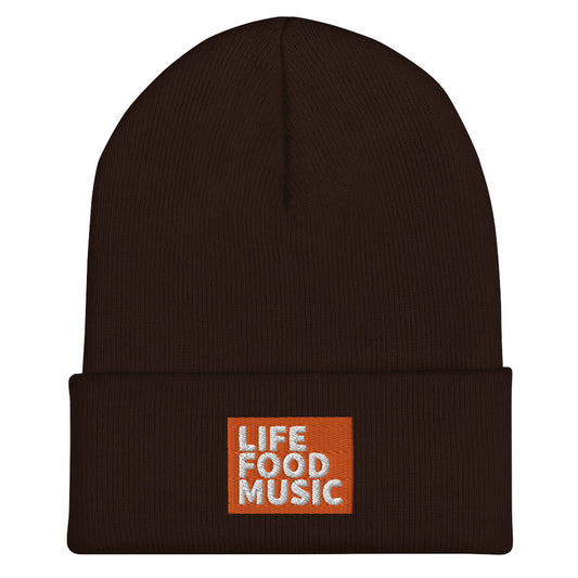 LFM ORANGE AND WHITE LOGO BEANIE