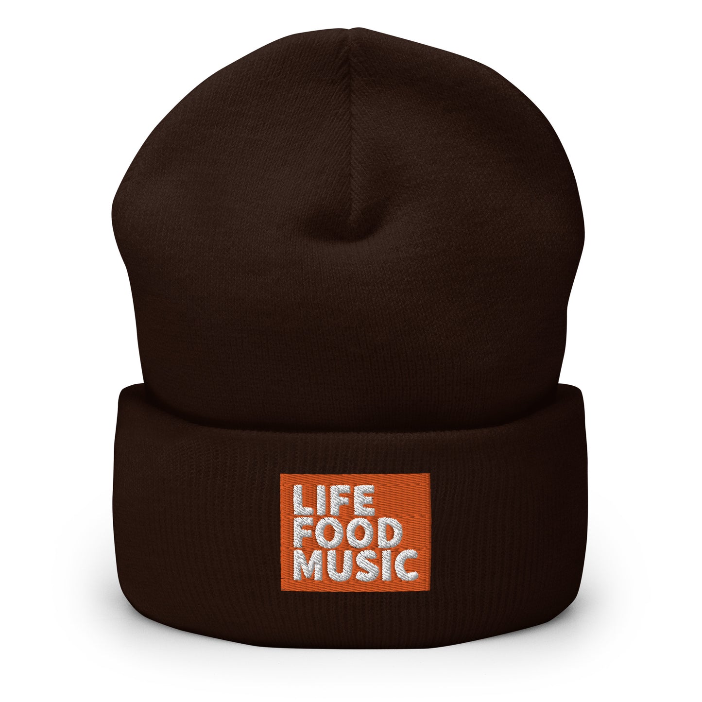 LFM ORANGE AND WHITE LOGO BEANIE