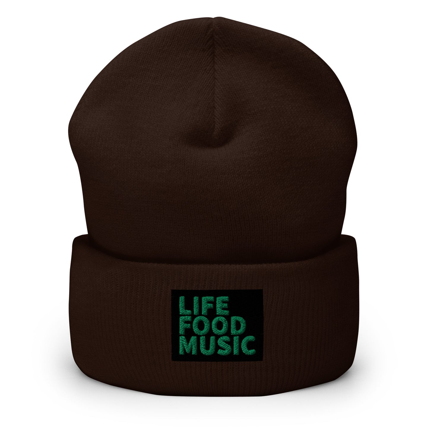 LFM BLACK AND GREEN LOGO BEANIE