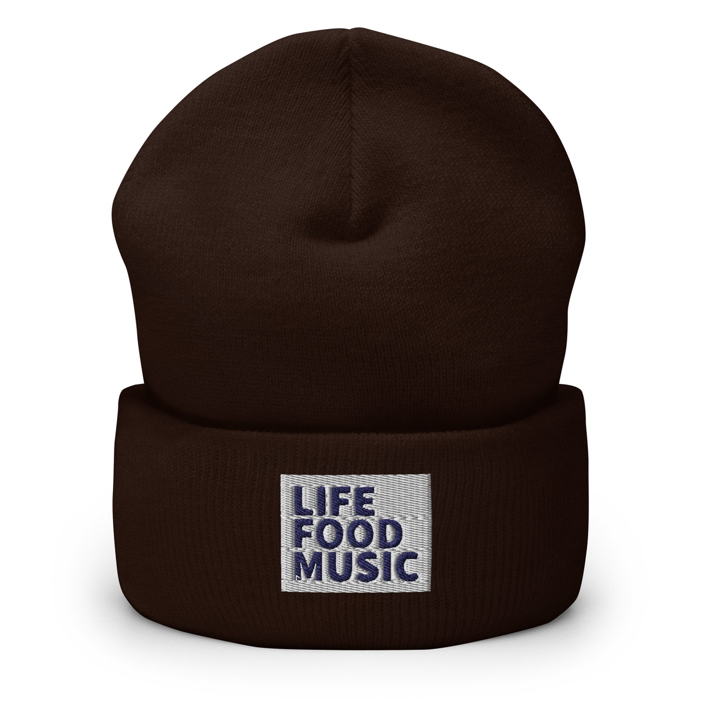 LFM WHITE AND BLUE LOGO BEANIE