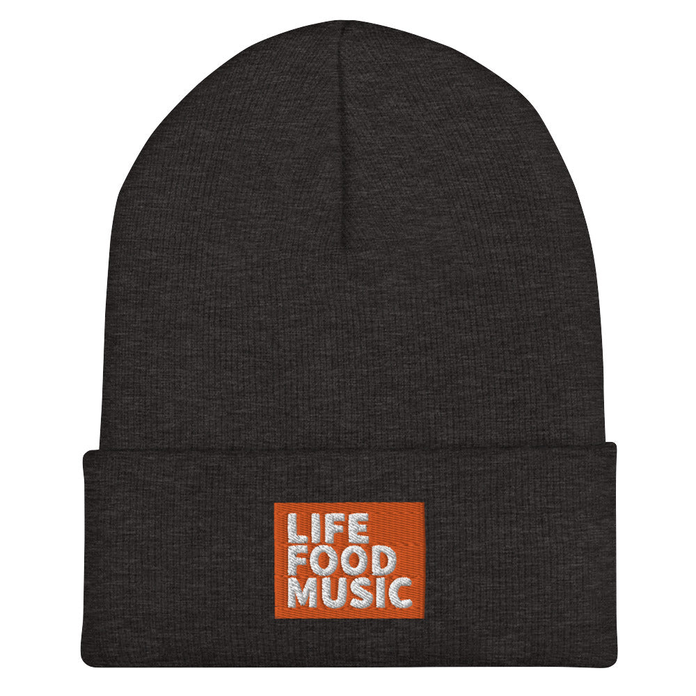 LFM ORANGE AND WHITE LOGO BEANIE