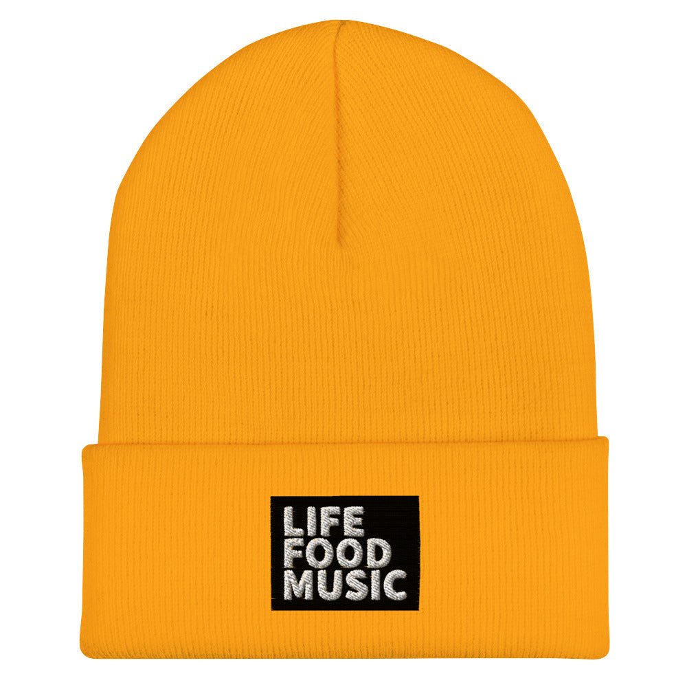 LFM BLACK AND WHITE LOGO BEANIE