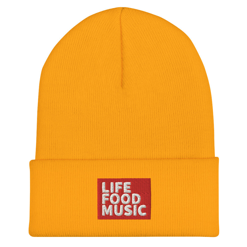 LFM RED AND WHITE LOGO BEANIE