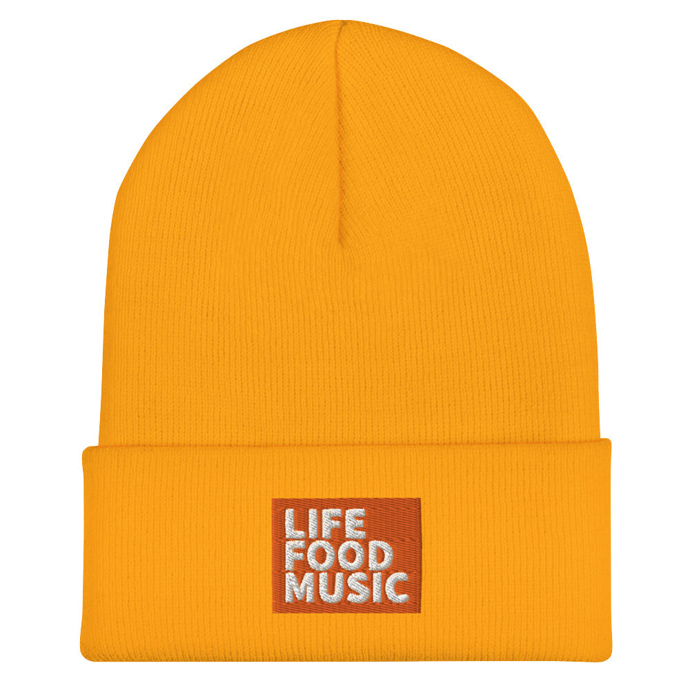 LFM ORANGE AND WHITE LOGO BEANIE