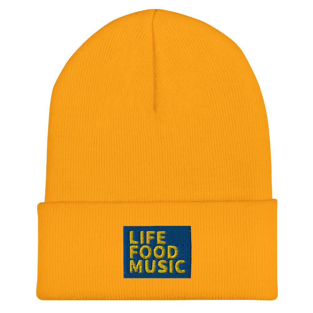 LFM ROYAL AND GOLD LOGO BEANIE