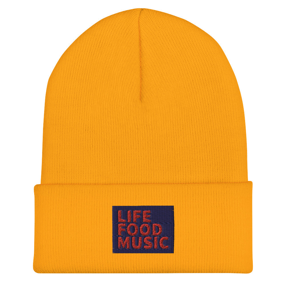 LFM NAVY AND RED LOGO BEANIE