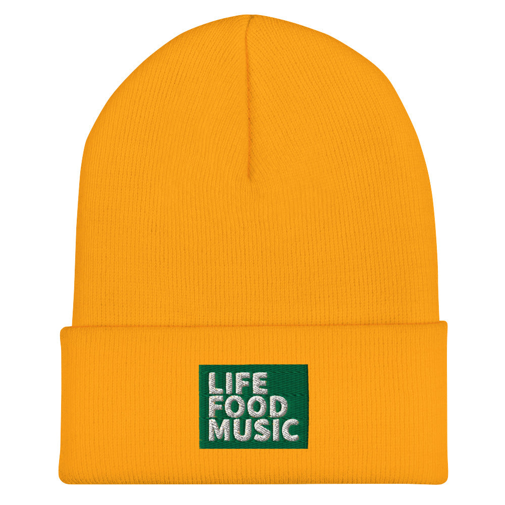 LFM GREEN AND WHITE LOGO BEANIE