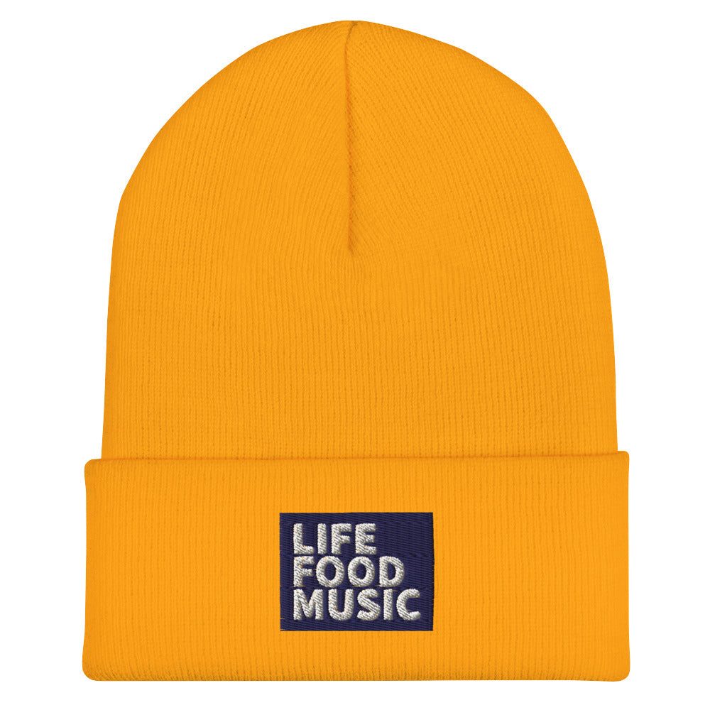 LFM NAVY AND WHITE LOGO BEANIE