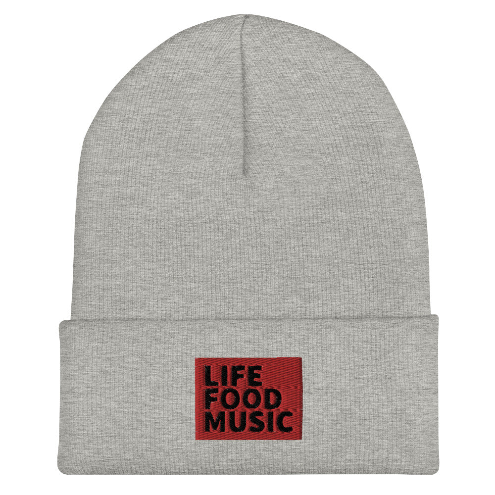 LFM RED AND BLACK LOGO BEANIE