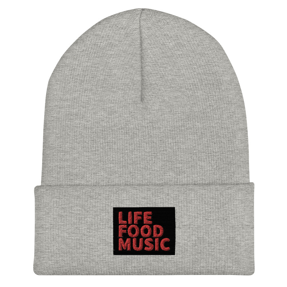 LFM BLACK AND RED LOGO BEANIE