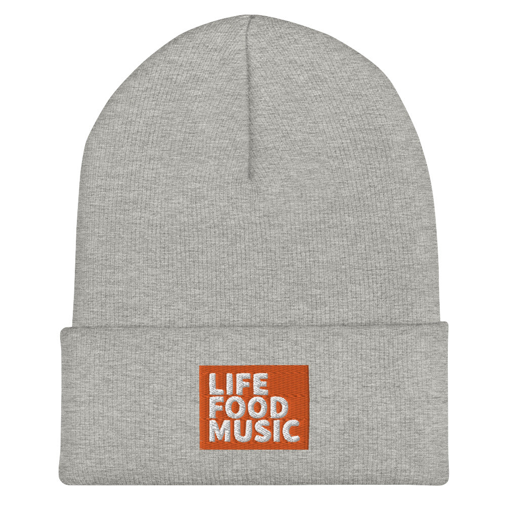 LFM ORANGE AND WHITE LOGO BEANIE