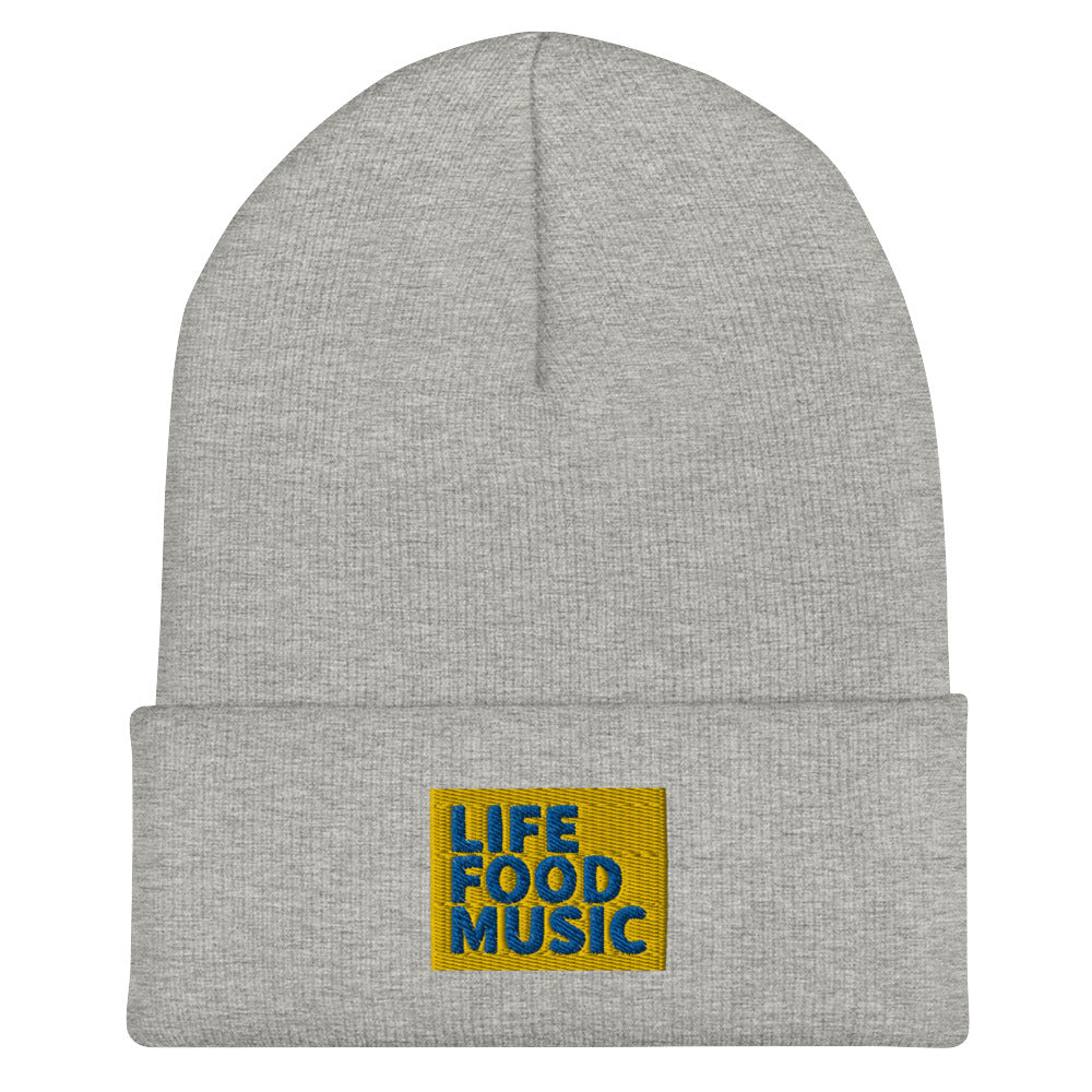 LFM GOLD AND ROYAL LOGO BEANIE