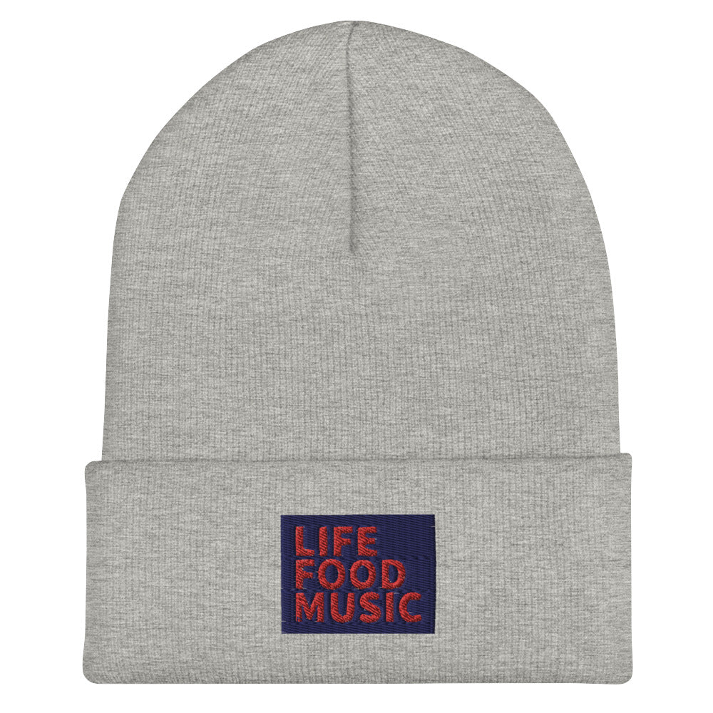 LFM NAVY AND RED LOGO BEANIE