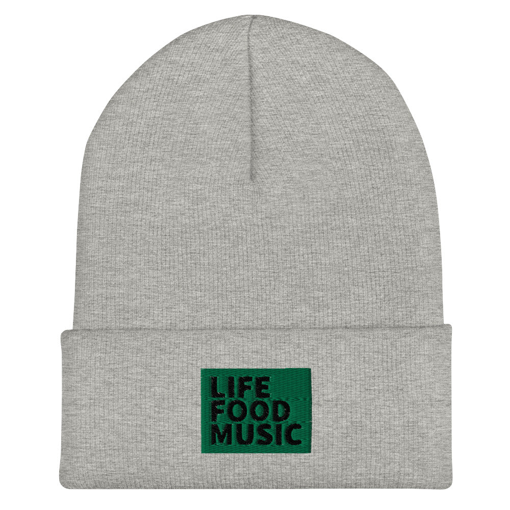 LFM GREEN AND BLACK LOGO BEANIE