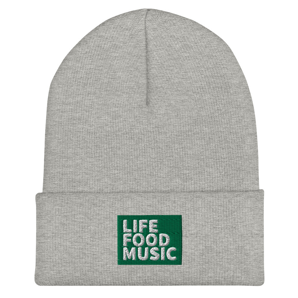 LFM GREEN AND WHITE LOGO BEANIE