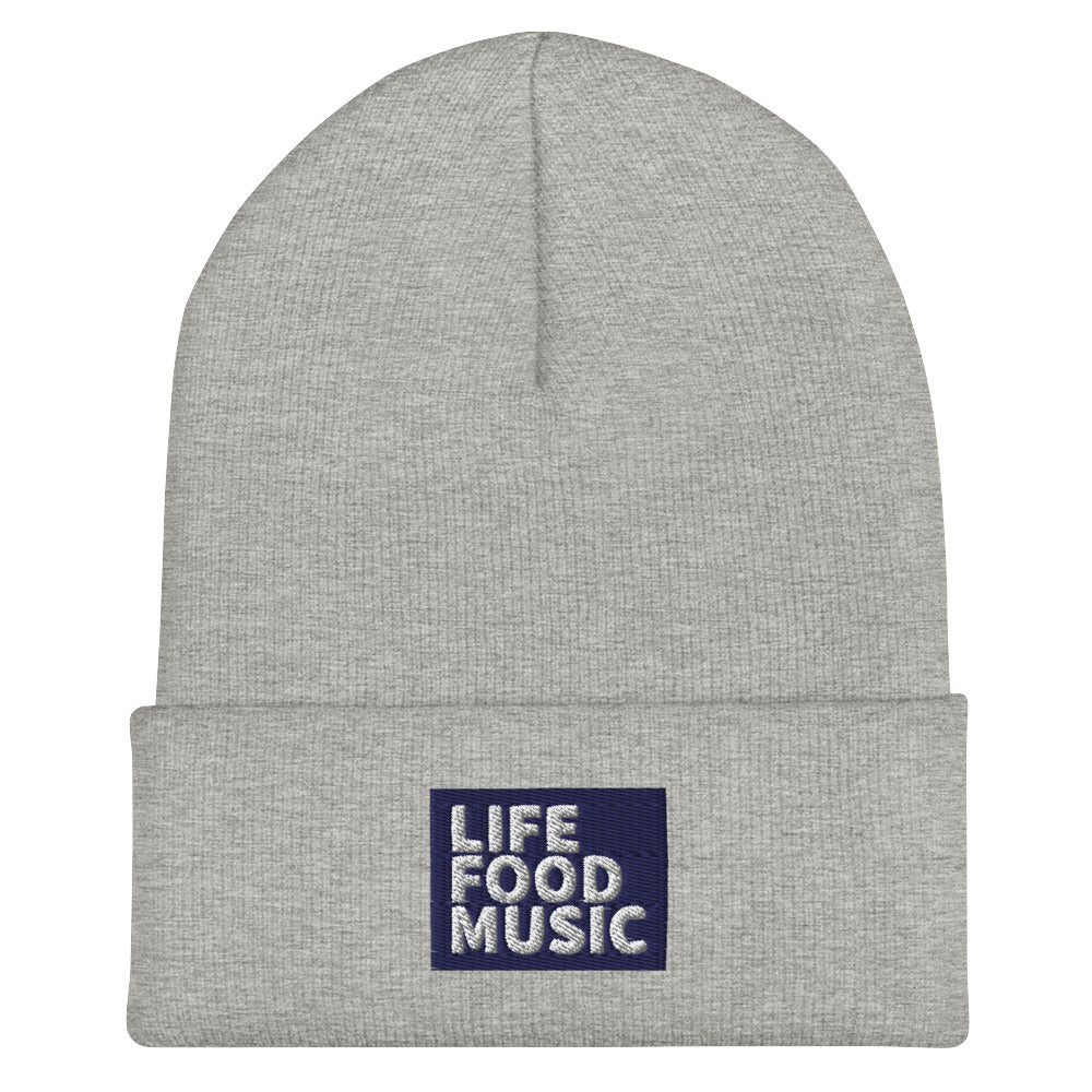 LFM NAVY AND WHITE LOGO BEANIE