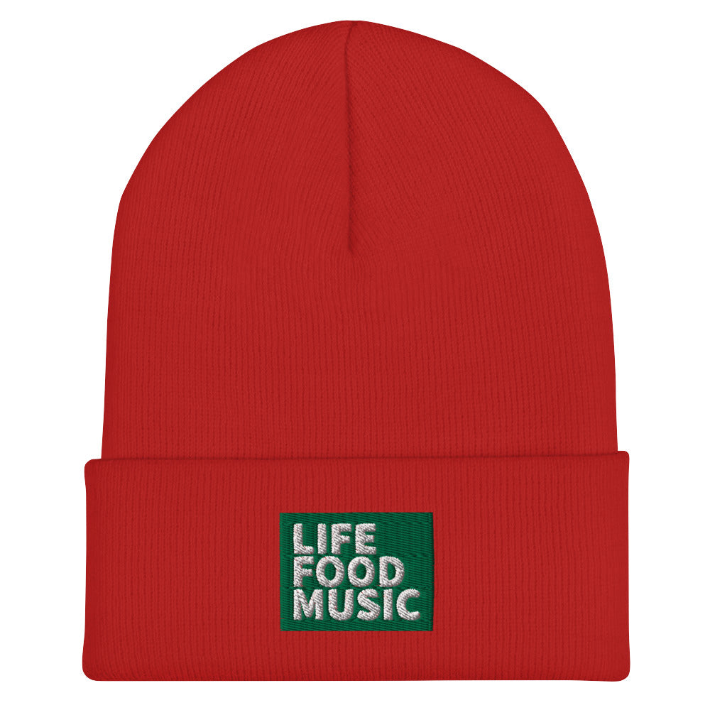 LFM GREEN AND WHITE LOGO BEANIE