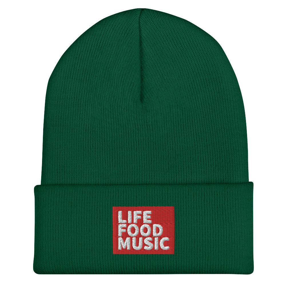 LFM RED AND WHITE LOGO BEANIE