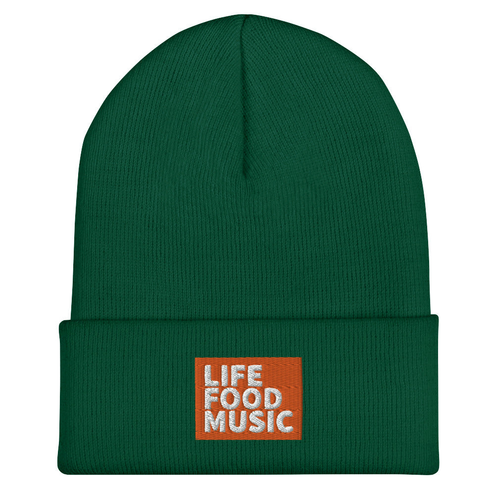 LFM ORANGE AND WHITE LOGO BEANIE