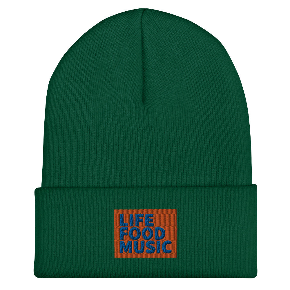 LFM ORANGE AND ROYAL LOGO BEANIE