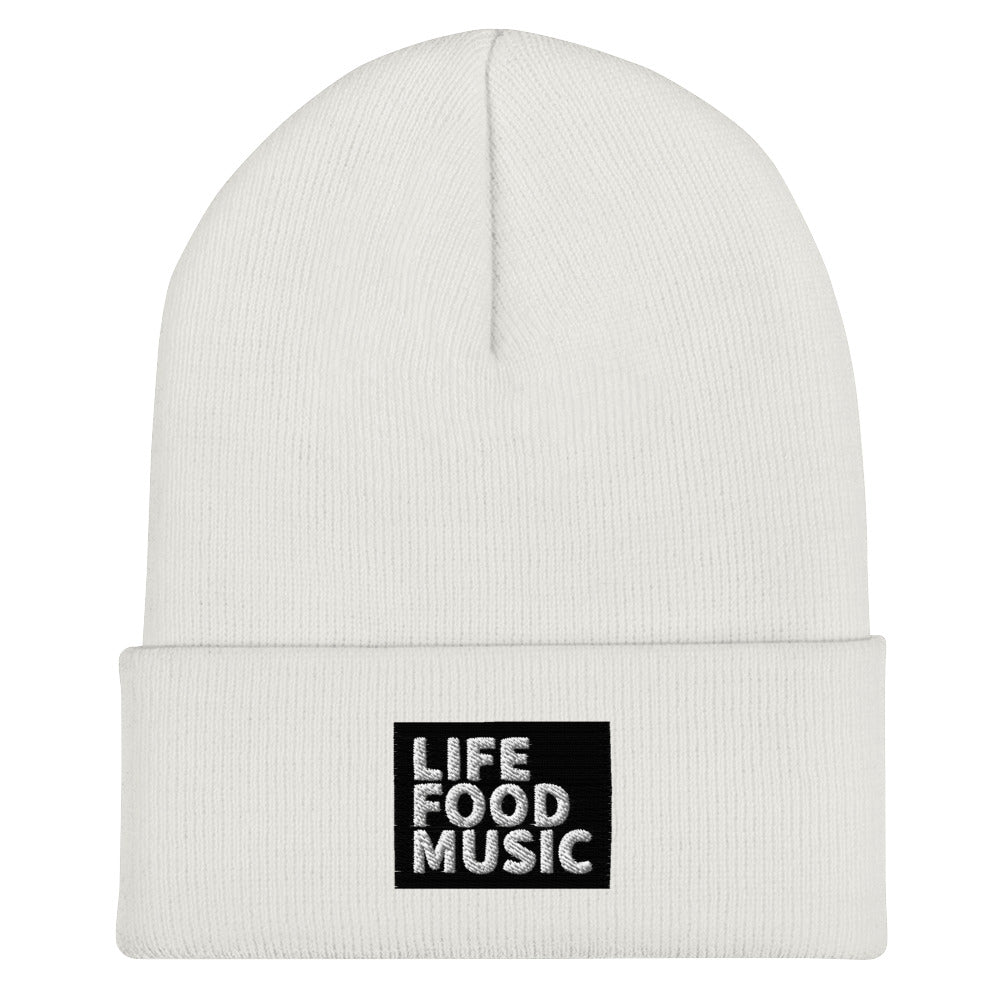 LFM BLACK AND WHITE LOGO BEANIE