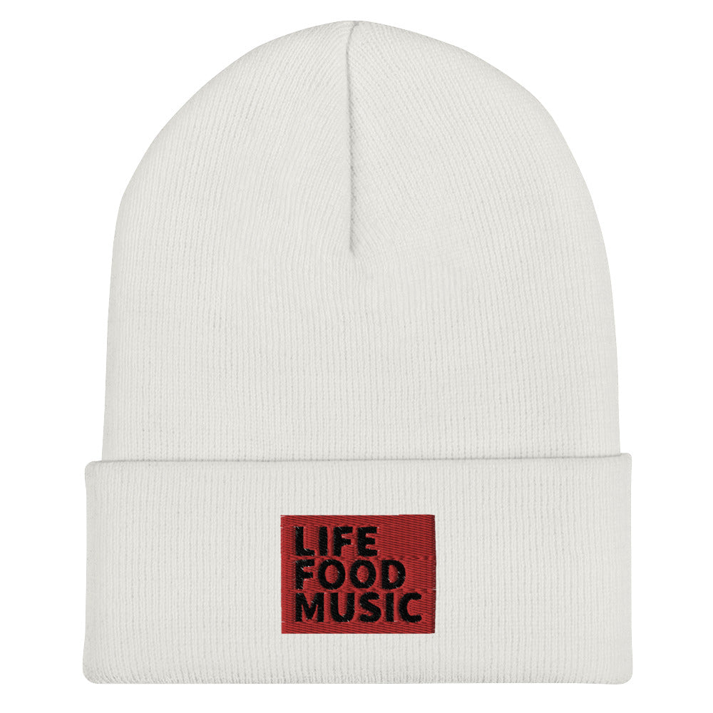 LFM RED AND BLACK LOGO BEANIE