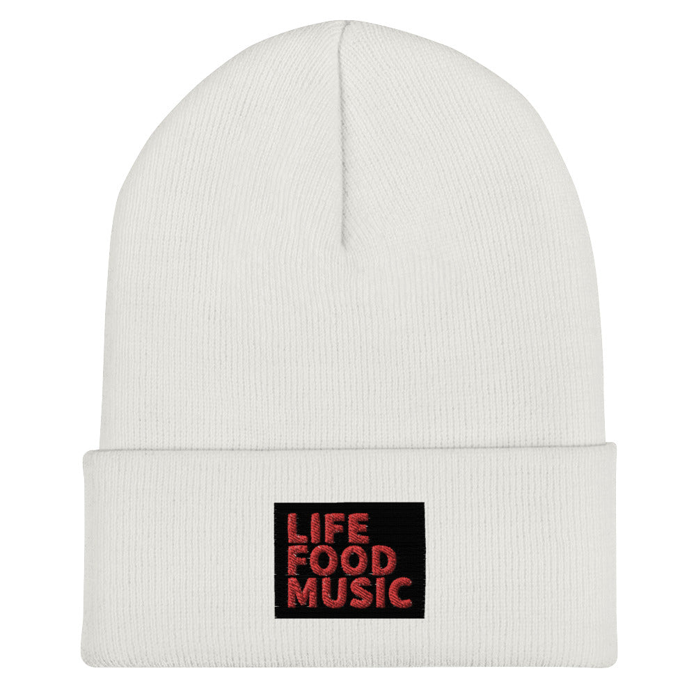 LFM BLACK AND RED LOGO BEANIE