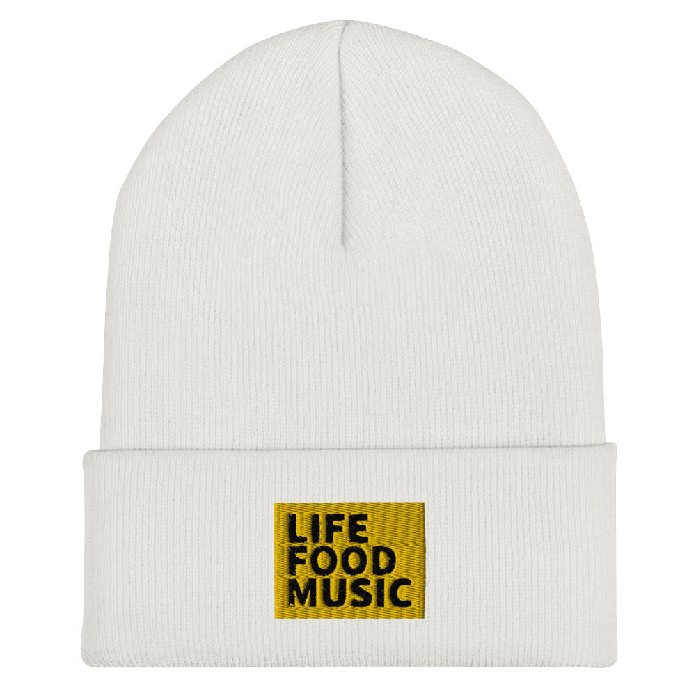 LFM GOLD AND BLACK LOGO BEANIE