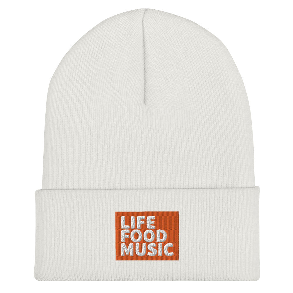 LFM ORANGE AND WHITE LOGO BEANIE