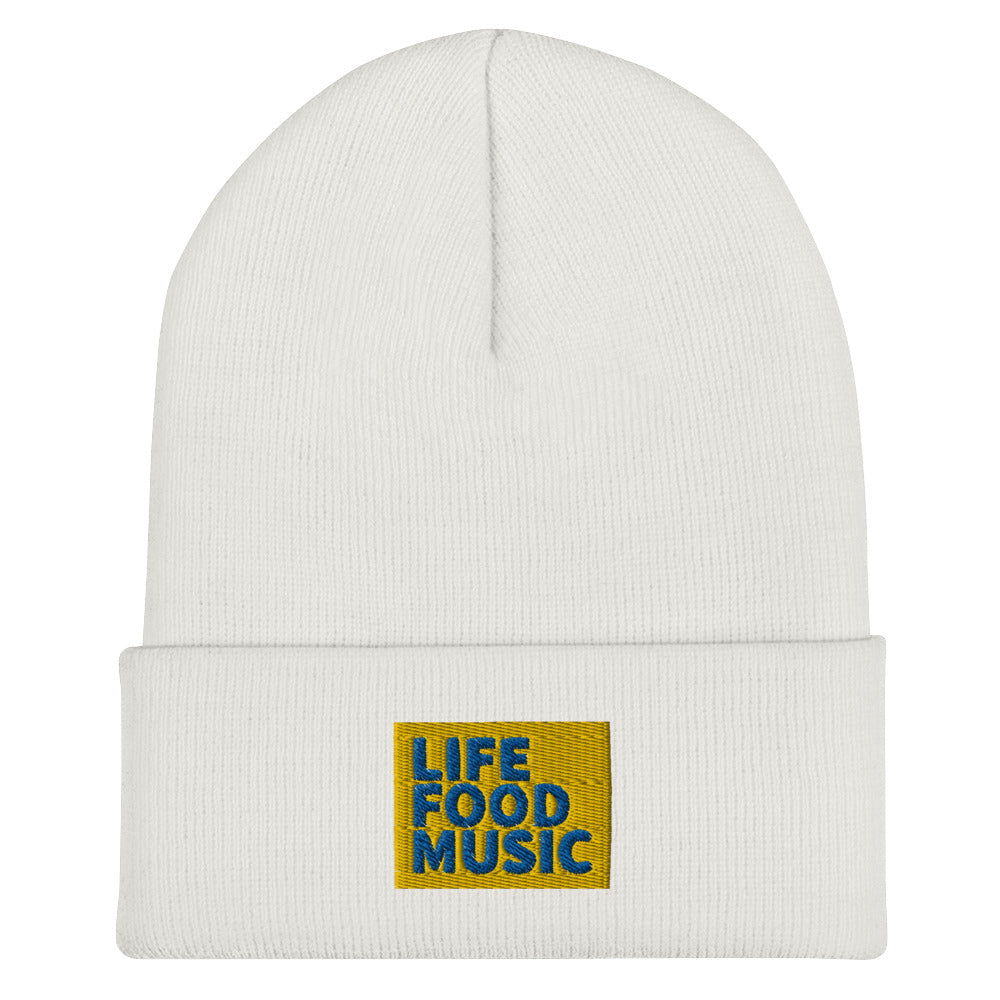 LFM GOLD AND ROYAL LOGO BEANIE